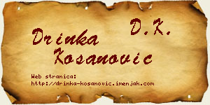 Drinka Kosanović vizit kartica